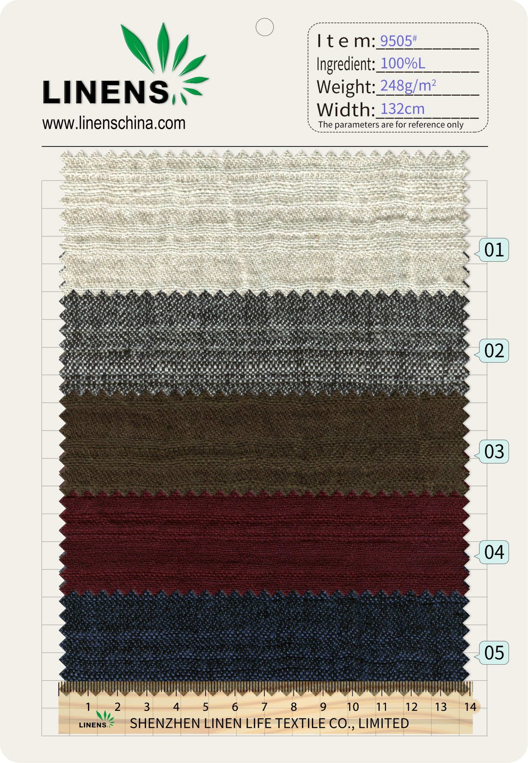 9505# 248gsm 132cm 100% Linen Jacquard Fabric | Heavy Textured Material for Jackets Shirts Dresses | OEM Factory Wholesale 2 微信图片 20250915175515 scaled