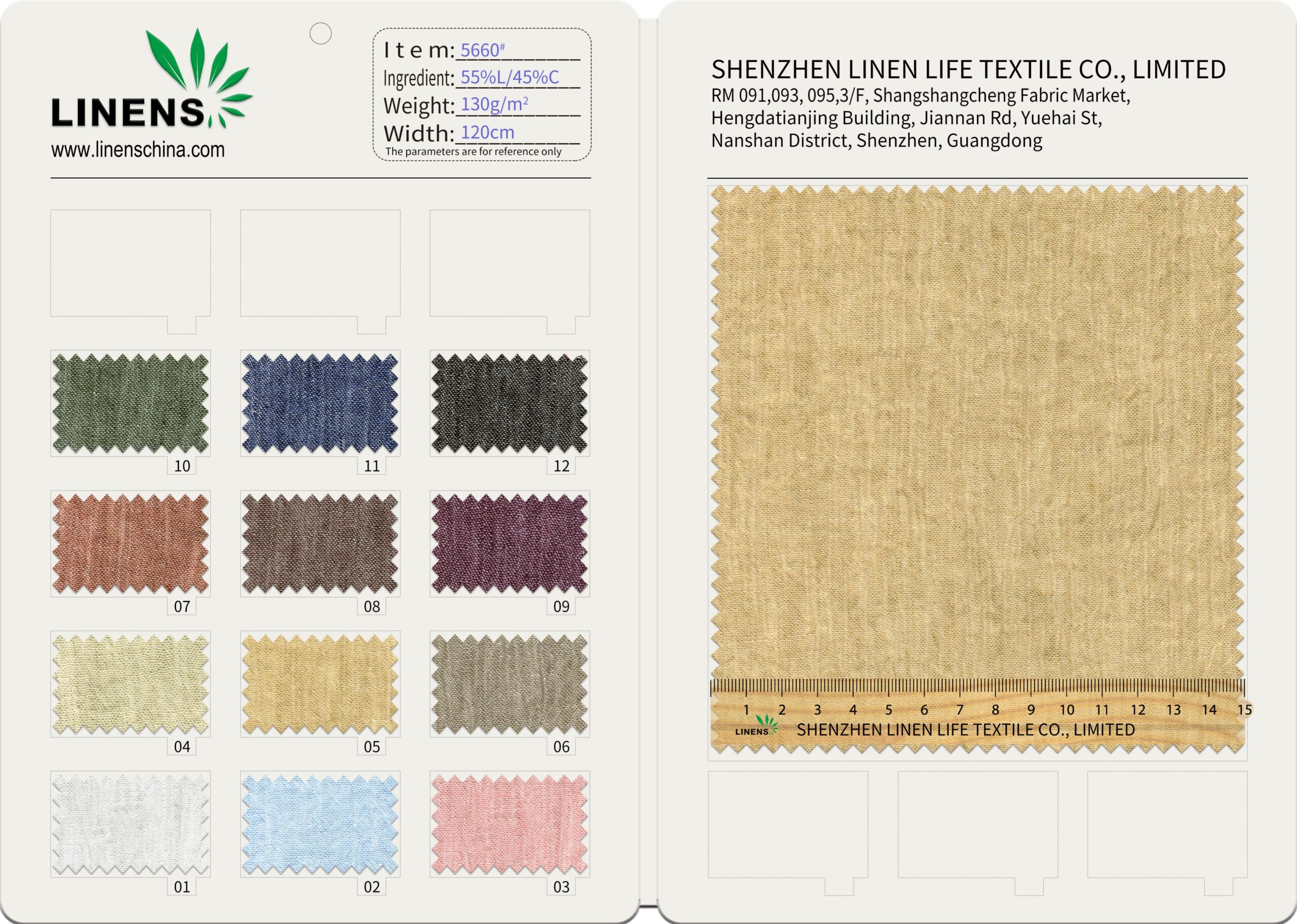 5660# 130gsm 120cm Linen Cotton Crepe Fabric | 55% Linen 45% Cotton | Lightweight Textured Material for Shirts Dresses | OEM Factory Wholesale 2 微信图片 20250921172615 scaled