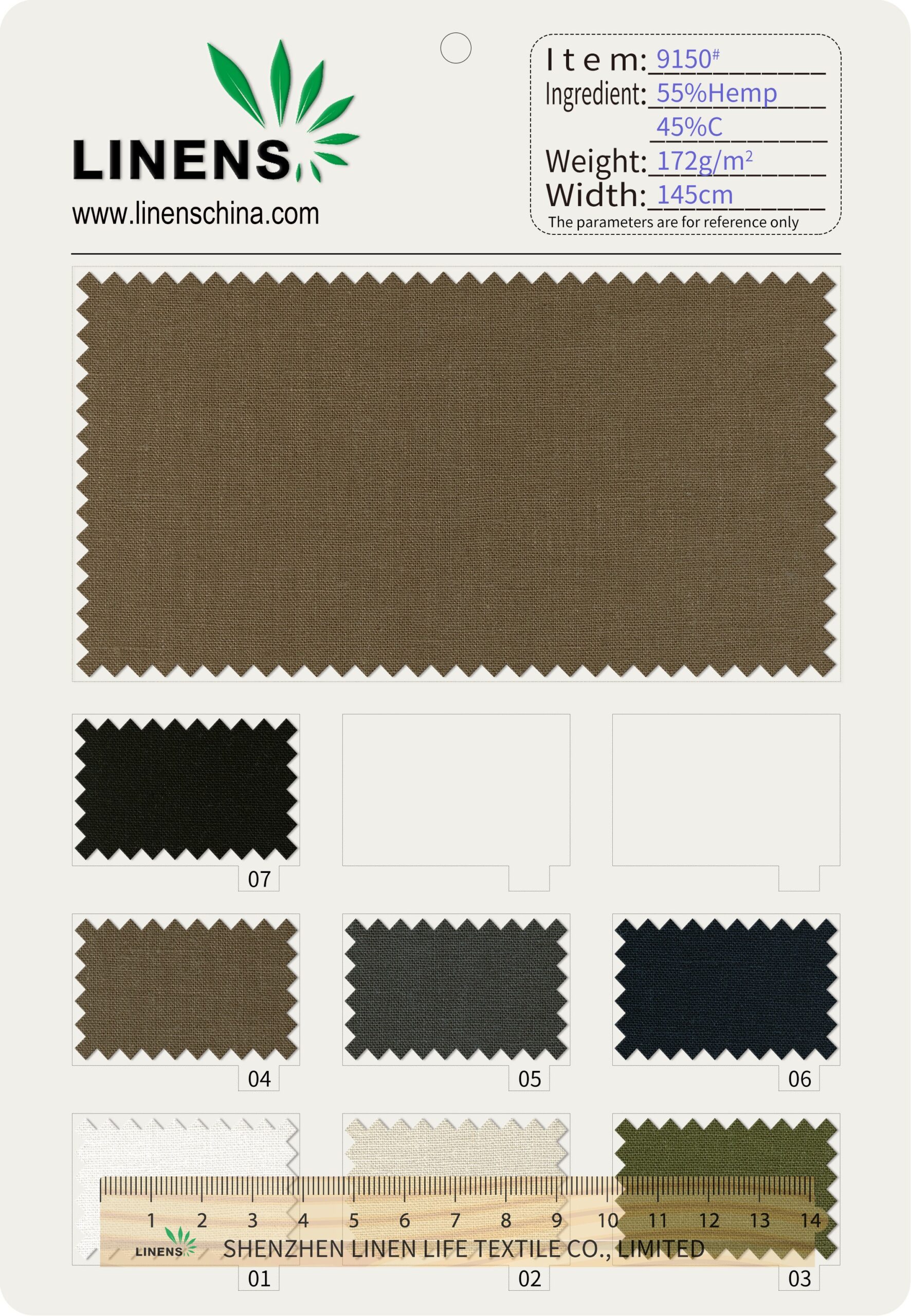 9150# 55% Linen 45% Cotton Blend Fabric | 172gsm 145cm | Breathable Lightweight Summer Material for Shirts & Dresses | OEM Factory Wholesale 2 微信图片 20250930110039 scaled