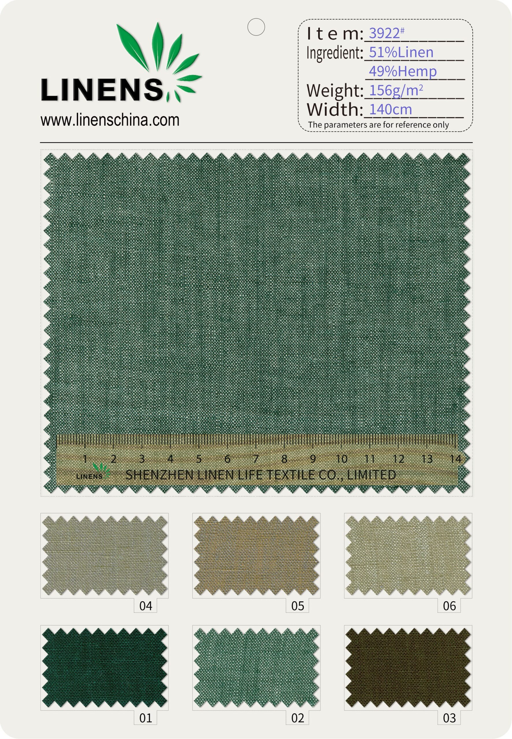 3922# 49% Hemp 51% Linen Blend Fabric | 156gsm 140cm | Breathable Natural Textile for Summer Shirts & Dresses | OEM Factory Supply 2 微信图片 20251008105655 scaled