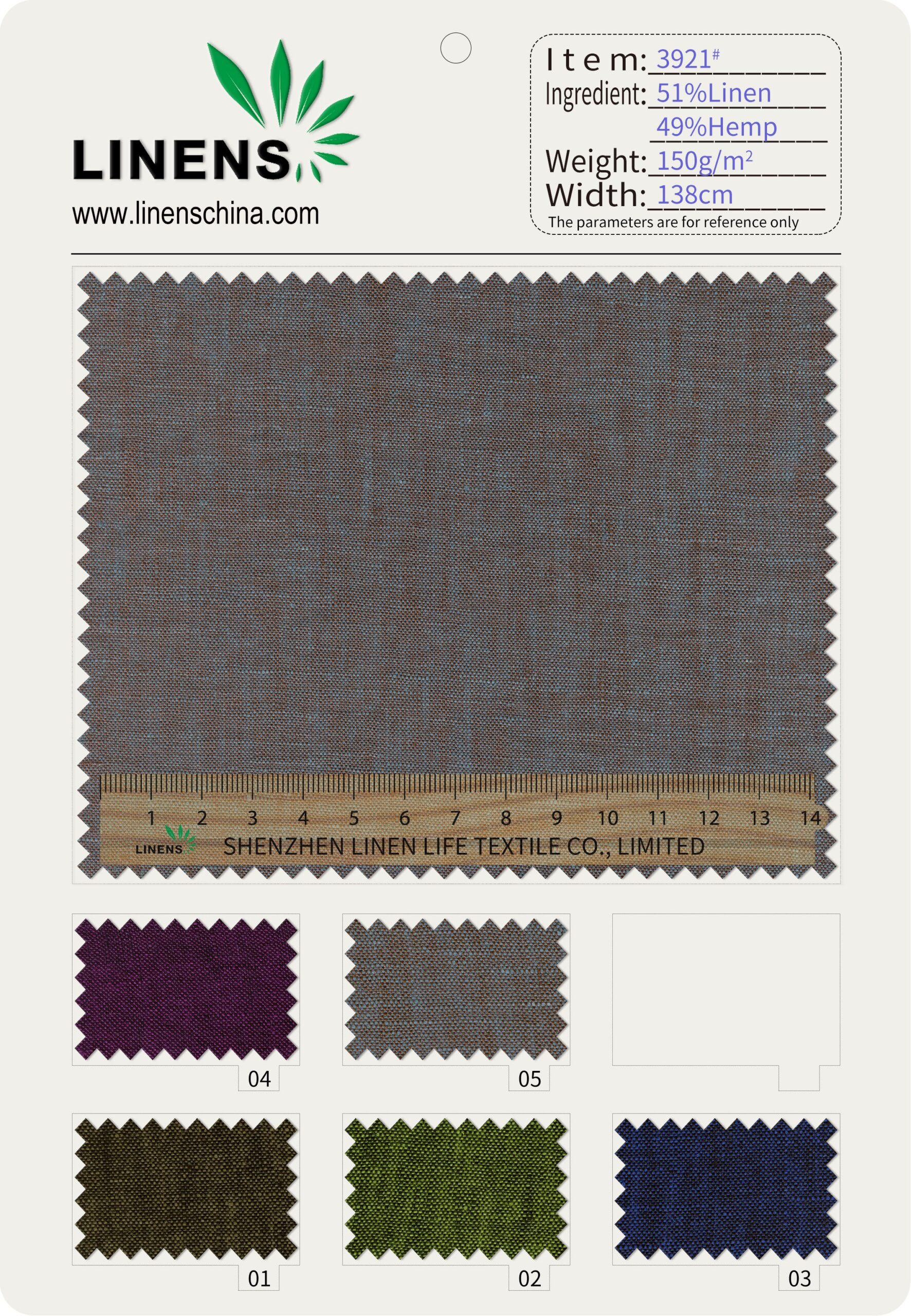 3921# 49% Hemp 51% Linen Blend Fabric | 150g/m² 138cm | Breathable Lightweight Textile 2 微信图片 20251008105705 scaled