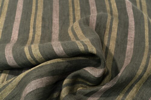 微信图片_20251010132502 9621# 100% Linen Yarn-Dyed Stripe Fabric | 141g/m² 138cm | Soft & Structured for Spring–Summer