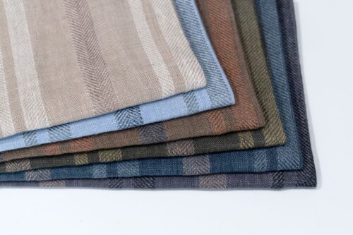 微信图片_20251010132652 9621# 100% Linen Yarn-Dyed Stripe Fabric | 141g/m² 138cm | Soft & Structured for Spring–Summer