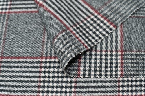 微信图片_20251111163718_207_6 K18011# Japanese Polyester Rayon Spandex Check Fabric | 63% Polyester 33% Rayon 4% Spandex | 133cm | 326g/m² | Warm, Structured, Classic Check, Ideal for Coats & Skirts